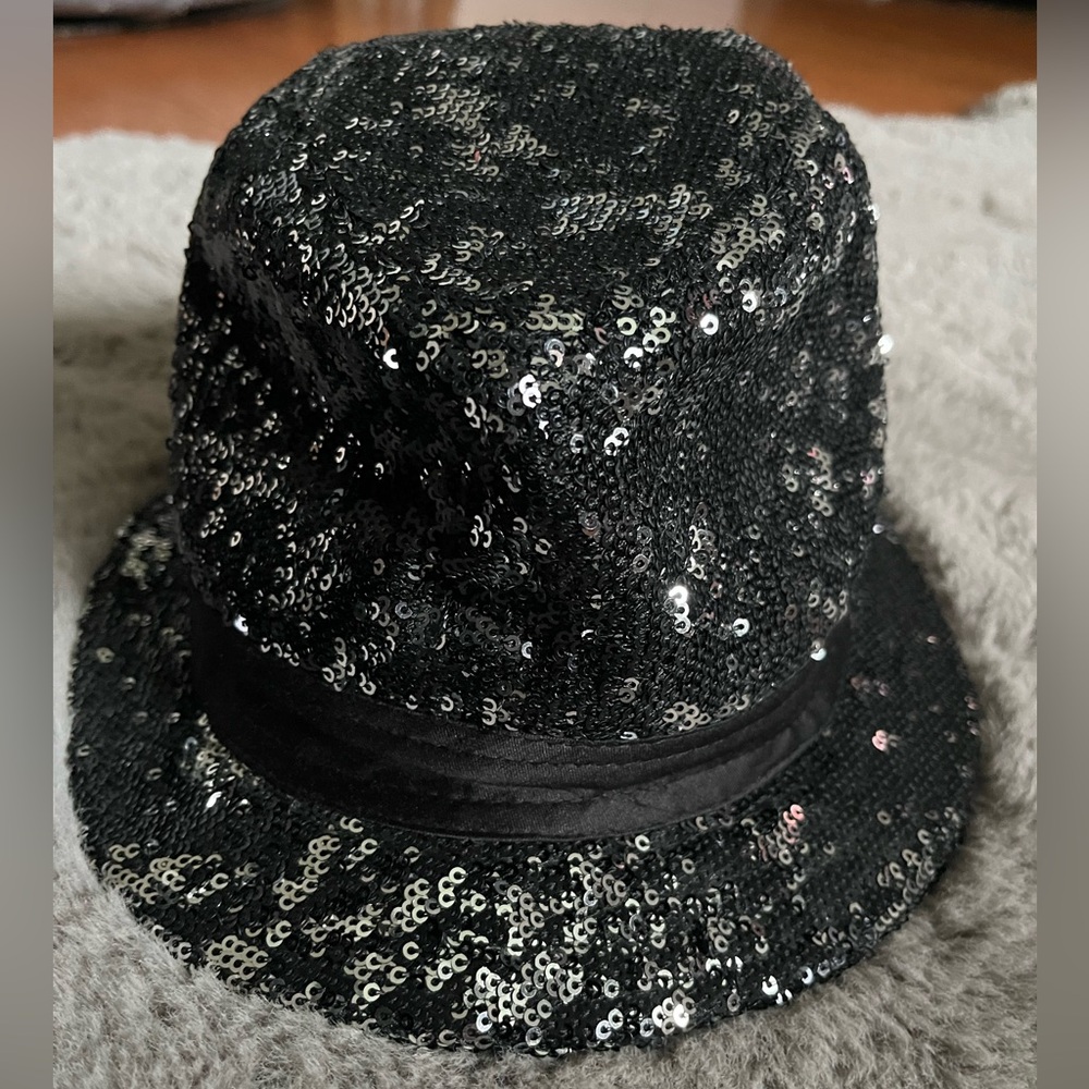Sparkly Sequin Black Bucket Party Hat